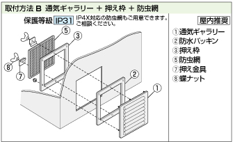 通気ギャラリー 取付方法B