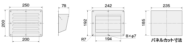 人気の製品 篠原電機 防噴流型ギャラリー 2015タイプ IP45 ステンレス製 G2-2015BFAS