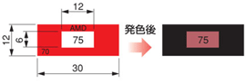カラーサーモセンサー（可逆＋不可逆の組合せタイプ）
