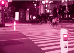 夜間でのLED点灯の様子